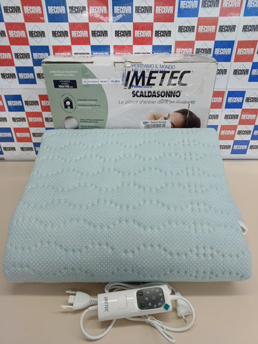 Calientacamas doble 150 x 160 cm, Calentamiento rápido, Temperatura constante y personalizable, Tejido acolchado hipoalergénico lavable, Made in Italy, Control 6 temperaturas Imetec Adapto Recreo